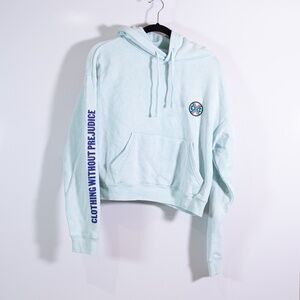 Cross Colours Women's Cotton Fleece Lined Graphic Pullover Hoodie Sweater Blue M